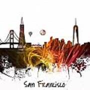 San Francisco City Skyline #6 Poster