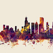 Chicago Illinois Skyline Poster