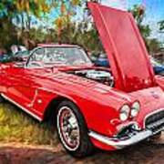 1962 Chevrolet Corvette Convertible Painted  #9 Poster