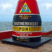 Southernmost Point Key West - 90 Miles To Cuba Poster