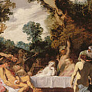 A Bacchanalian Feast, C.1617 Poster