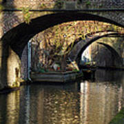 A Canal In Utrecht Under The Bridges Poster