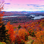 A Chilly Autumn Day On Mccauley Mountain Poster