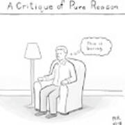 A Critique Of Pure Reason. -- A Man In An Poster