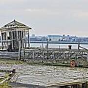 A Derelict Kiosk On A Disused Quay In Liverpool Poster