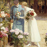 A Flower Market Poster