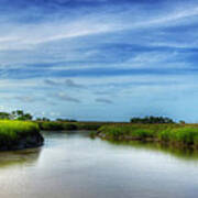 A Marsh At Jekyll Island Poster