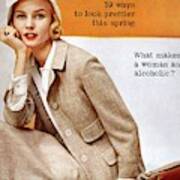 A Model Wearing A Tweed Suit By Glenhaven Poster