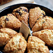 A Variety Of Scones For Sale On Display Poster