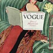 A Vogue Cover Of A Woman Reading A Vogue Book Poster