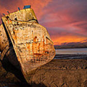 Abandoned Fishing Boat At Inverness Poster