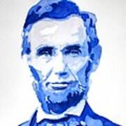 Abraham Lincoln A Study In Blue Poster