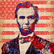 Abraham Lincoln Pop Art 2 Poster