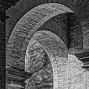 Abstract Arches Colosseum Mono Poster