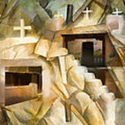 Abstract Cubistic Church Poster
