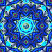 Abstract Glass Mandala Poster