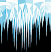 Abstract Pointed Icicles Poster