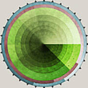 Abstract Rings Of Green Poster