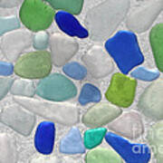 Abstract Sea Glass Poster