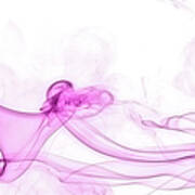 Abstract Smoke Background In Violet Poster