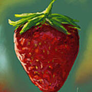 Abstract Strawberry Poster