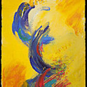 Abstract Yellow Blue Poster