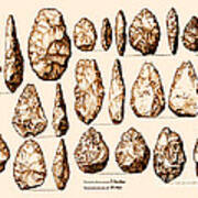 Acheulean Hand-axes, Lower Paleolithic Poster