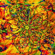 Acid Wash Flower Poster