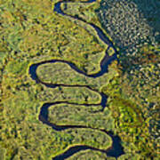 Aerial View Of A Stream, Park City Poster