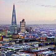 Aerial View Of The Shard And City Of Poster