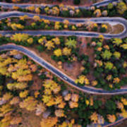 Aerial View Of Vrsic Mountain Pass Poster