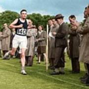 Alan Turing Finishing A Race Poster