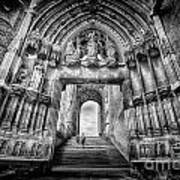 Albi Cathedral Arch To Heaven Bw Poster