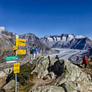 Aletsch Glacier As Seen From Moosfluh Poster