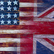 American British Flag 2 Poster