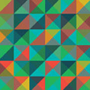 An Abstract Geometric Vector Pattern Poster