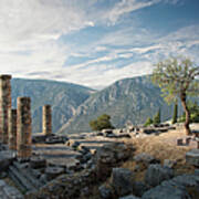 Ancient Ruins At Delphi, Greece Poster