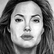 Angelina Jolie Original Pencil Drawing Poster