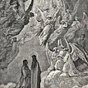 Angels In Heaven Dante's Divine Comedy Illustration Poster