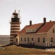 Antique West Quoddy Lighthouse Poster