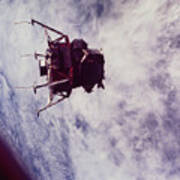 Apollo 9 Lunar Module Above Earth Poster