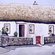 Aran Island Thatched Roof Cottage Poster