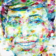 Aretha Franklin - Watercolor Portrait Poster