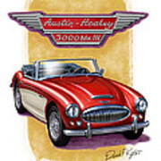 Austin3000-red-wht Poster