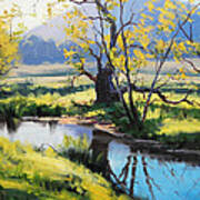 Australian River Painting Poster
