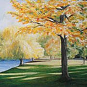 Autumn At Lake Explanade Poster
