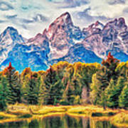 Autumn In The Tetons Poster