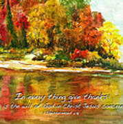 Autumn Lake 1 Thessalonians 5 Poster