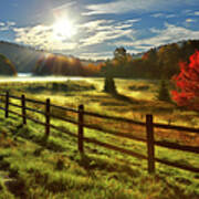 Autumn Meadow Sunrise I - West Virginia Poster