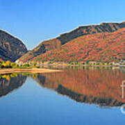 Autumn Valley Reflection Pano Poster